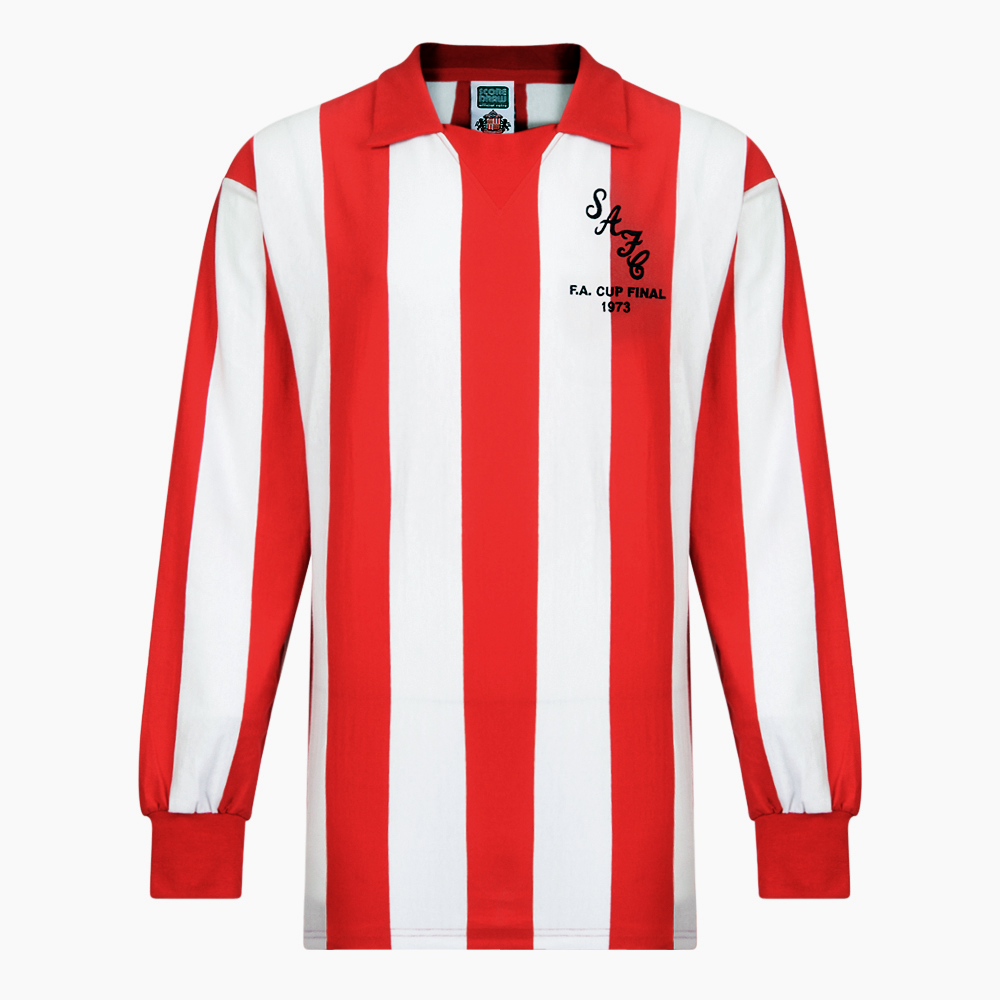 Sunderland 1973 FA Cup Final LS shir Sunderland Retro Jersey Score Draw