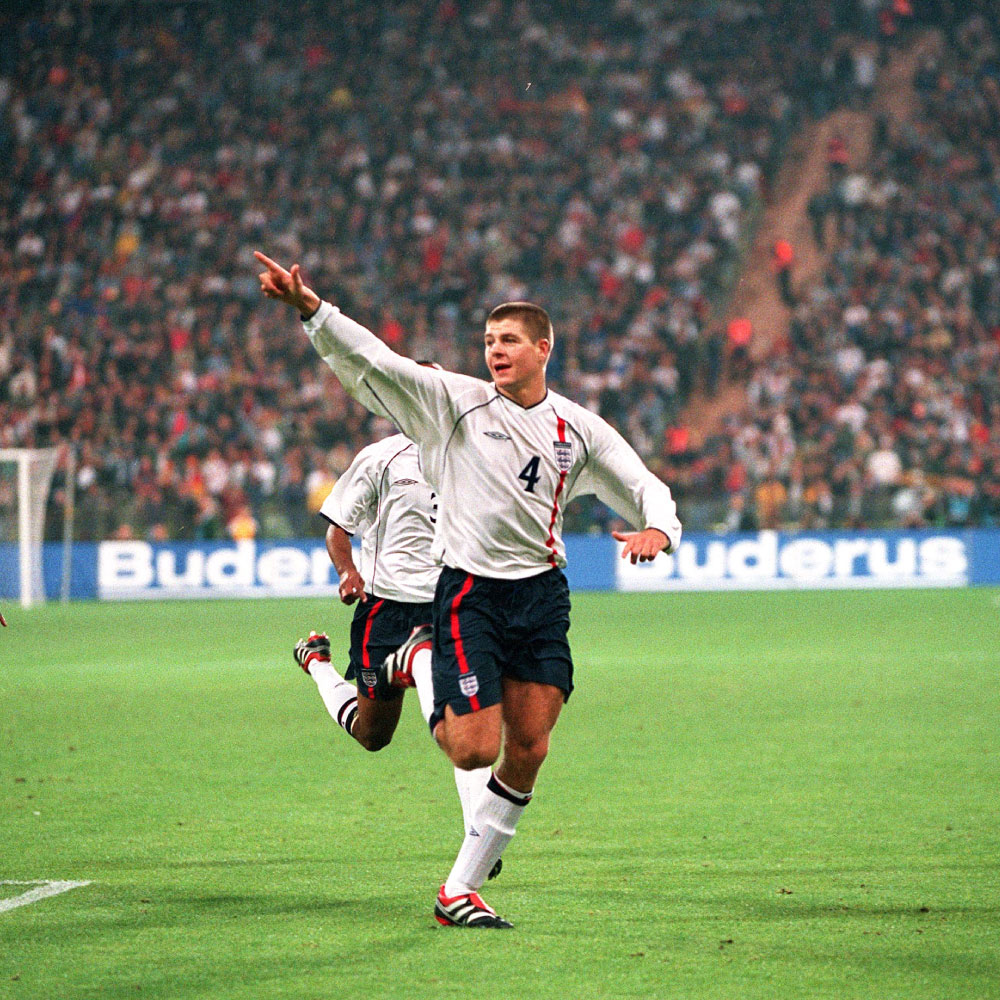 Steven Gerrard England 2002 No4 shirt | England | Score Draw