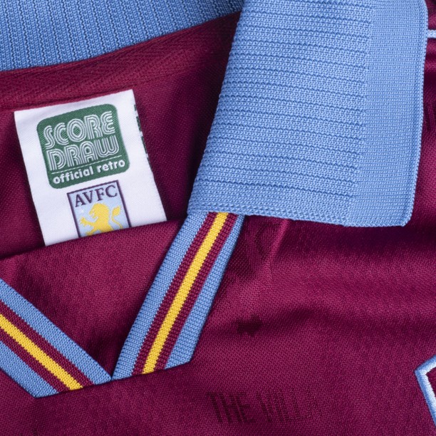 Aston Villa 1996 Retro Football Shirt  collar