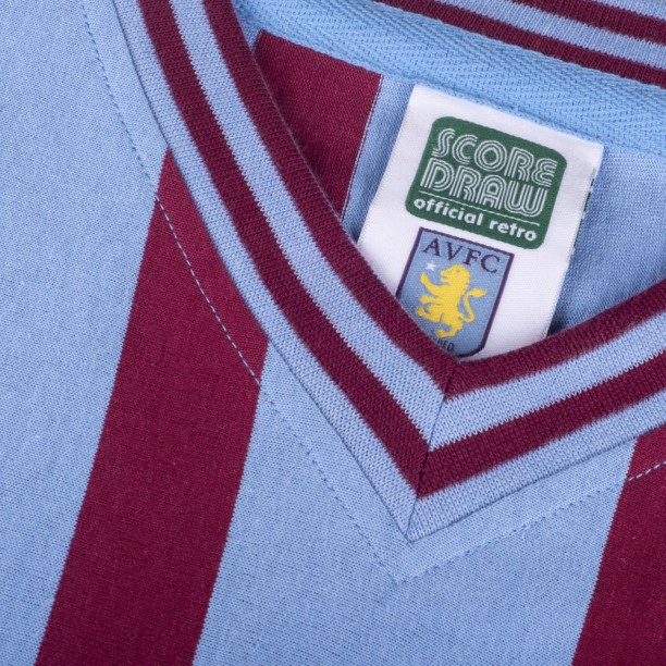 Aston Villa 1957 FA Cup Final Retro Football Shirt COLLAR