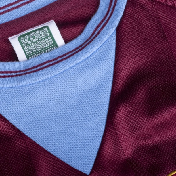 Aston Villa 1984 Retro Football Shirt COLLAR