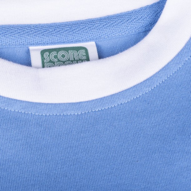 Manchester City 1970 No8 Retro Football Shirt collar