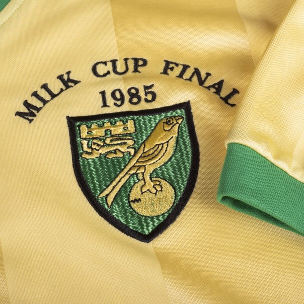 Norwich City 1985 League Cup Final shirt BADGE AND SLEEVE