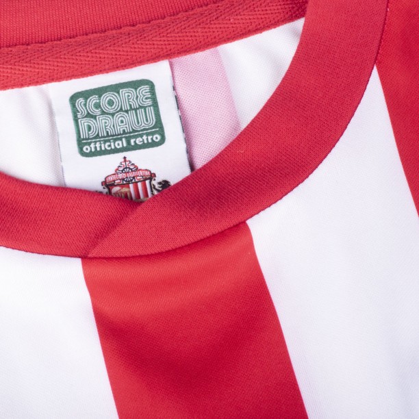 Sunderland 1990 Retro Football Shirt collar