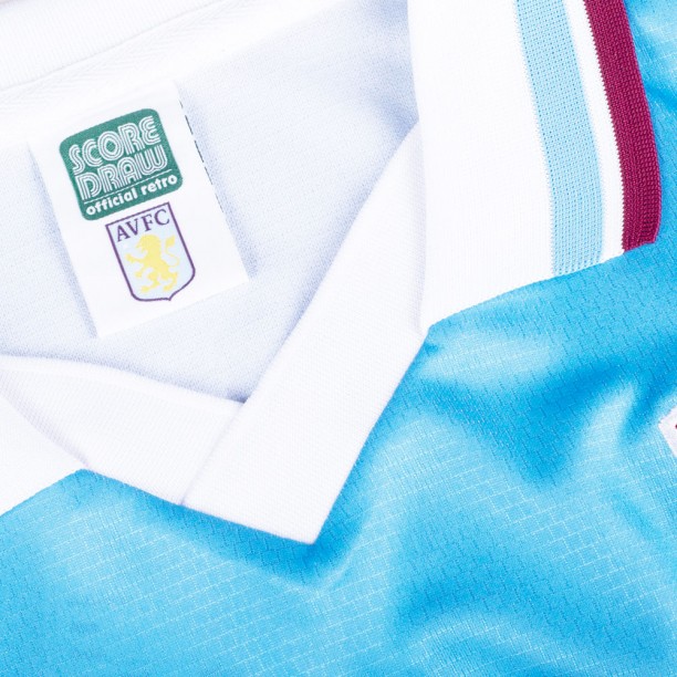Aston Villa 1998 Away Retro Football Shirt collar