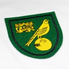 Close up of badge Norwich City 1978 Away shirt