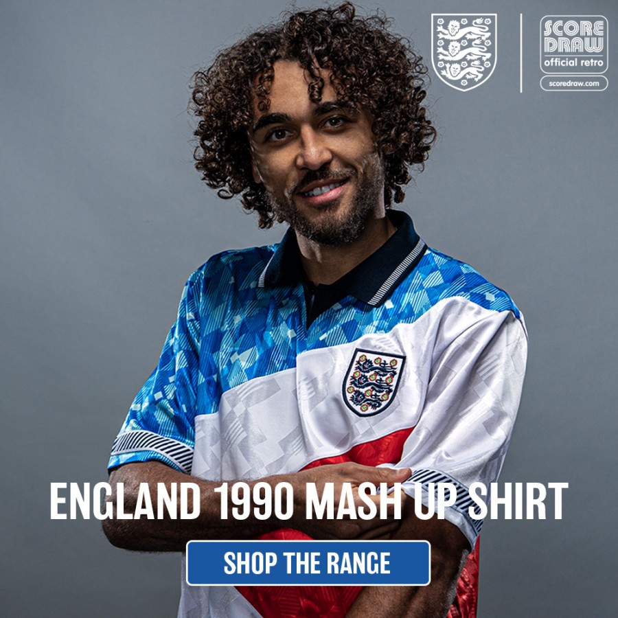 score draw england 90 shirt
