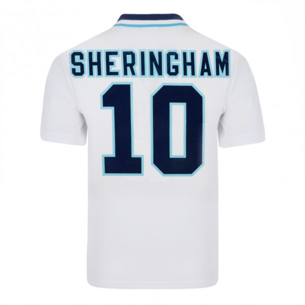 England 1996 Euro No10 Sheringham Retro Shirt 